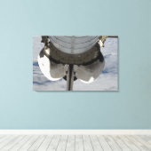 Het achterste gedeelte van de Space Shuttle Endeav Canvas Afdruk (Insitu (Houten vloer))