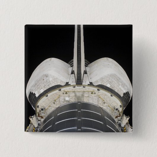 Het achterste gedeelte van de Space Shuttle Endeav Vierkante Button 5,1 Cm (Voorkant)