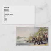 Het achtervolgen van een tijger over een rivier, v visitekaartje (Voorkant / Achterkant)