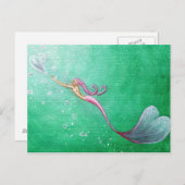 Het achtervolgen van het hart van bubbels briefkaart (Voorkant / Achterkant)