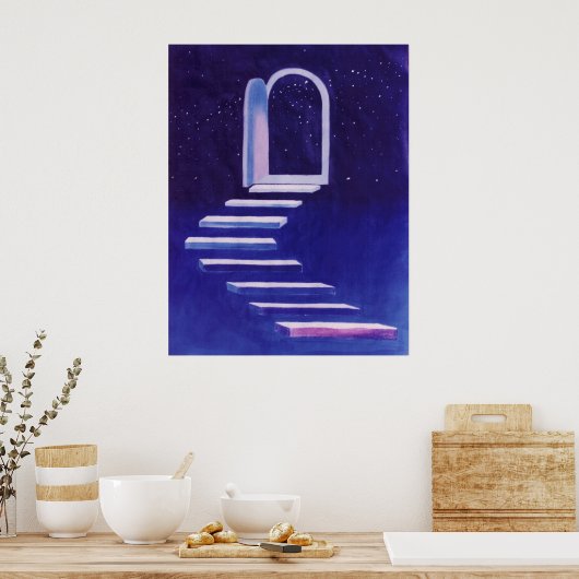 Het achtvoudige pad en de deur poster (Keuken)