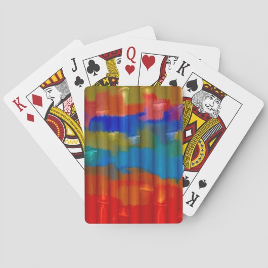 Het Acryl Schilderen van het bamboe Pokerkaarten (Achterkant)