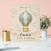 Het Acrylaat Bord 'Hot Air Balloon' voor de Eerste (Huwelijk)