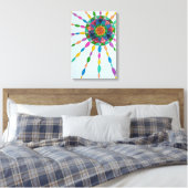 Het activeren van Joy Healing Mandala Canvas Art P (Insitu (Slaapkamer))