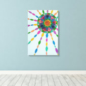 Het activeren van Joy Healing Mandala Canvas Art P Afdruk (Insitu (Houten vloer))