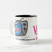 Het ADD-kanaal - we richten ons op afleidingen Tweekleurige Koffiemok (Voorkant links)