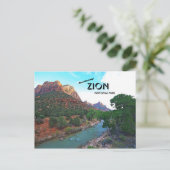 Het adembenemende Zion National Park Briefkaart (Staand voorkant)