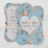 Het ademen van Bloemen - Invitaties/RSVP/Verloving Kaart (Voorkant / Achterkant)