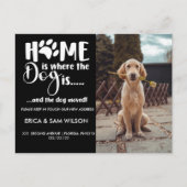 Het adres dat we thuis hebben verplaatst, is honde aankondigingskaart (Voorkant)