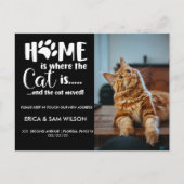 Het adres dat we thuis hebben verplaatst is kat aankondigingskaart (Voorkant)