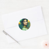 Het adres Fantasy Sci-Fi Ronde Sticker (Envelop)
