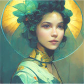 Het adres Fantasy Sci-Fi Sticker (Voorkant)