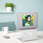 Het adres Fantasy Sci-Fi Sticker (Laptop op bureau)