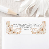 Het adres Terra Cotta Pink Floral Art van de bruil Etiket (Insitu)