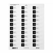 Het adres van de bedrijfsTerugkeer etiketteert Uw  Etiket (Full Sheet)