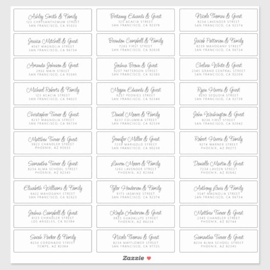 Het adres van de Gast van de weddenschap Gemoedeli Sticker (Vel)