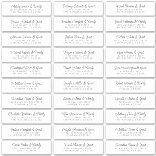 Het adres van de Gast van de weddenschap Gemoedeli Sticker (Voorkant)