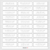 Het adres van de Gast van de weddenschap Moderne E Sticker (Vel)