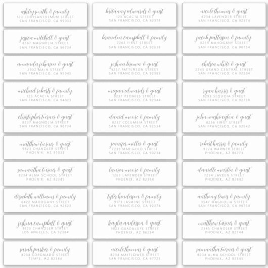 Het adres van de Gast van de weddenschap Moderne E Sticker (Voorkant)