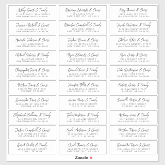 Het adres van de Gast van de weddenschap Moderne E Sticker (Vel)