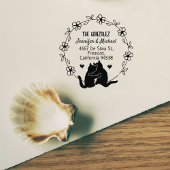 Het adres van de Kat van het paar, de Bloedcirkel  Rubberstempel