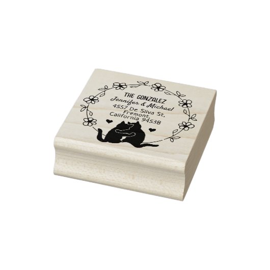 Het adres van de Kat van het paar, de Bloedcirkel  Rubberstempel (Stempel)
