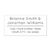 Het adres van de moderne elegante paar van de naam rubberstempel (Afrduk)