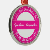 Het Adres van de Naam van de douane kiest Doopvont Metalen Ornament (Rechts)