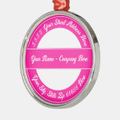 Het Adres van de Naam van de douane kiest Doopvont Metalen Ornament (Links)