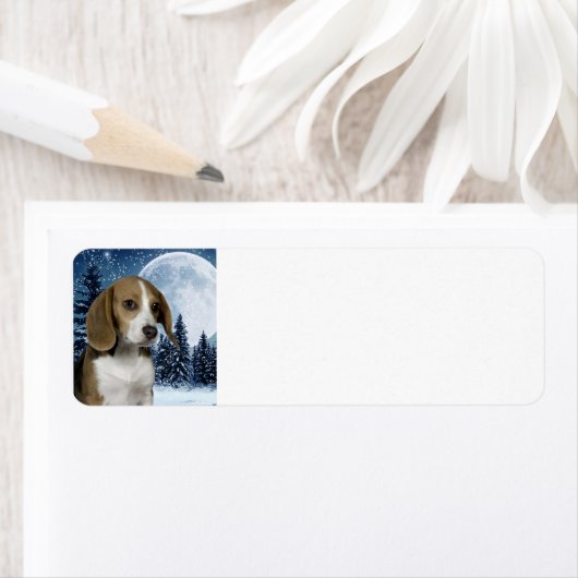 Het Adres van de Terugkeer Beagle Label (Insitu)