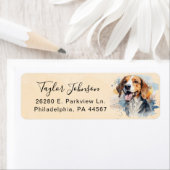 Het Adres van de Terugkeer Beagle Label (Insitu)
