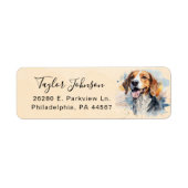 Het Adres van de Terugkeer Beagle Label (Voorkant)