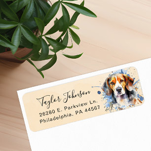Het Adres van de Terugkeer Beagle Label