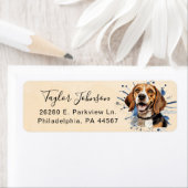 Het Adres van de Terugkeer Beagle Label (Insitu)