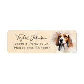 Het Adres van de Terugkeer Beagle Label (Voorkant)