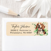 Het Adres van de Terugkeer Beagle Label (Insitu)