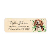 Het Adres van de Terugkeer Beagle Label (Voorkant)