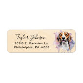 Het Adres van de Terugkeer Beagle Label (Voorkant)