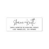 Het Adres van de terugkeer de Moderne Minimale Nam Rubberstempel (Afrduk)