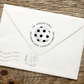 Het Adres van de terugkeer Eenvoudige Voetbal van  Zelfinktende Stempel