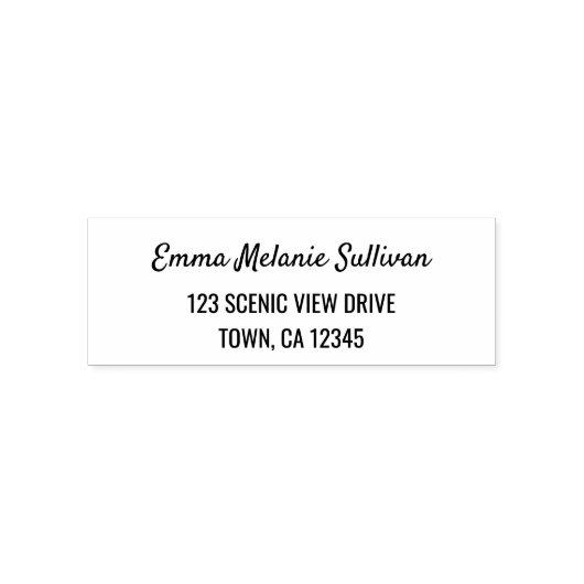 Het Adres van de terugkeer elegant Stijlvol Manill Zelfinktende Stempel (Design)