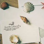 Het  Adres van de Terugkeer Flamingo Rubberstempel