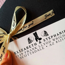 Het Adres van de terugkeer Gothic Weddenschap Aest Zelfinktende Stempel