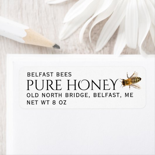 Het Adres van de terugkeer het Etiket van de Honin (Insitu)