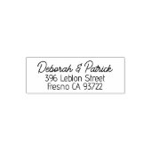 Het Adres van de terugkeer legant de Schriftelijke Zelfinktende Stempel (Design)