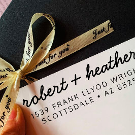 Het Adres van de terugkeer minimalistisch de NaamW Zelfinktende Stempel