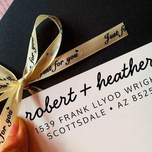 Het Adres van de terugkeer minimalistisch de NaamW Zelfinktende Stempel