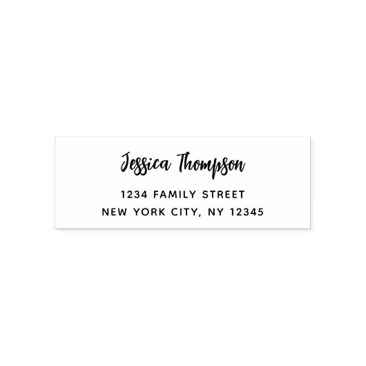 Het Adres van de terugkeer Modern handgeschreven M Zelfinktende Stempel (Design)