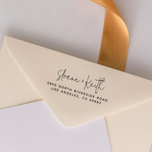 Het Adres van de terugkeer Modern Minimalistisch M Zelfinktende Stempel