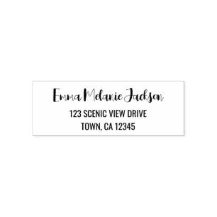 Het Adres van de terugkeer Modern Stijlvol Manilla Zelfinktende Stempel